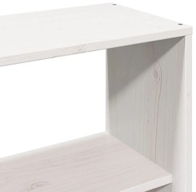 Cabeceira com arrumação 150 cm madeira de pinho maciça branco