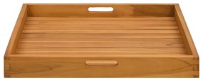 Bandeja de servir 60 x 60 cm madeira de teca maciça