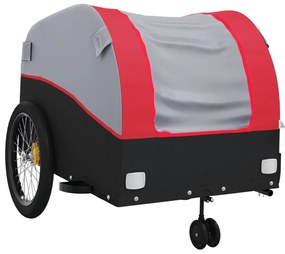 Reboque para bicicleta 45 kg ferro preto e vermelho