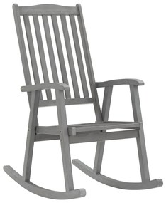 Cadeira de baloiço madeira de acácia maciça cinzento