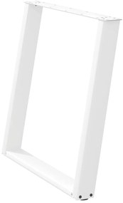 Pés de mesa de jantar em forma de U, 2 peças, branco, 70 x (72-73) cm,