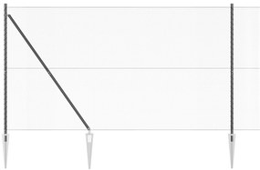 Cerca Hexagonal vidaXL Cinza 1,6x25 m Aço