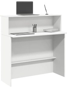 Balcão de recepção 100x50x103,5 cm derivados de madeira branco