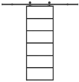 Porta deslizante c/ conj. ferragens 76x205cm vidro ESG/alumínio