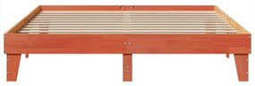 Cama sem colchão 180x200 cm pinho maciço castanho-mel