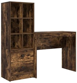 mesa com Armazenamento Carvalho Fumado Madeira Derivada