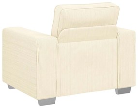 Poltrona 60 cm tecido corduroy creme