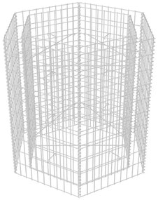 Canteiro elevado/cesto gabião hexagonal 100x90x100 cm