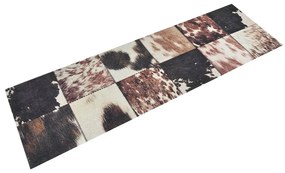 vidaXL Tapete de cozinha lavável 60x180cm veludo padrão pele de animal