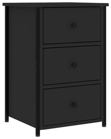 Mesas de cabeceira 2 pcs 40x36x60 cm derivados de madeira preto