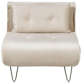 Conjunto de sofás-cama com 3 lugares em veludo creme VESTFOLD Beliani