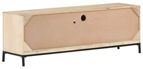 Móvel de TV 120x30x40 cm mangueira maciça e palhinha natural