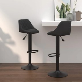 335346 vidaXL Bancos de bar 2 pcs veludo preto