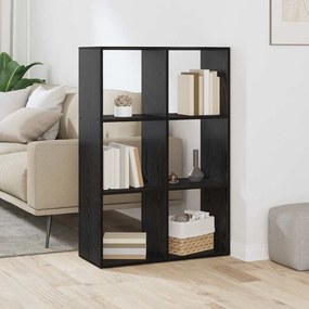 vidaXL Gabinete de Livros Carvalho preto 69,5 x 29 x 103,5 cm