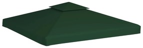 Cobertura de substituição p/ gazebo 310 g/m² verde 3x3 m