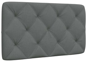 vidaXL Almofadão de cabeceira 80 cm tecido cinzento-escuro