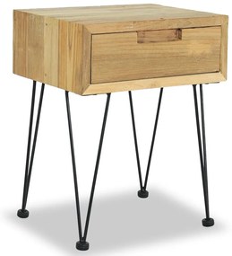 Mesa de cabeceira 40x30x50 cm teca maciça