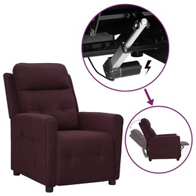 vidaXL Poltrona elevatória tecido roxo
