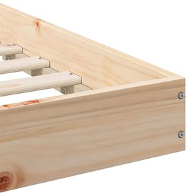 Estrutura da Cama Castanho 140 x 210 cm Madeira de pinho maciça