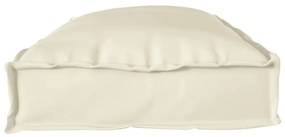 Almofadas para Palete para Banco 2 pcs Creme 100x40x8 cm Tecido Oxford