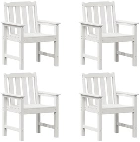 Cadeiras de Jantar vidaXL 4 pcs Brancas 65,5x55,5x88 cm HDPE