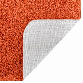 Tapete de Banho Rectangular Laranja 50x80 cm Polipropileno Antiderrapa