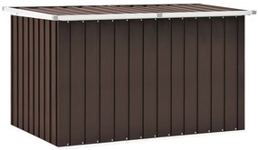 Caixa de arrumação para jardim 149x99x93 cm castanho