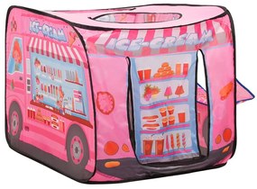 Tenda de brincar infantil com 250 bolas 70x112x70 cm rosa