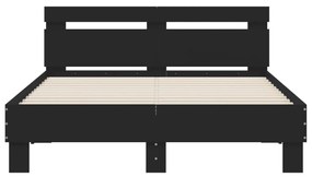 Estrutura cama c/ cabeceira 120x190 cm derivados madeira preto