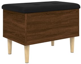Banco arrumação 62x42x46 cm derivados madeira carvalho castanho