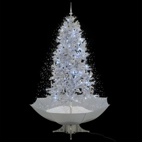 Árvore de Natal c/ neve base formato guarda-chuva 190 cm branco