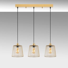 Candeeiro Chandelier Pirlo – Dourado Brilhante – 68 x 16 x 114 cm
