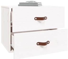 Mesas de cabeceira de parede 2 pcs 50x36x40 cm branco