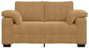Sofá-luvas 120 cm veludo castanho