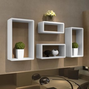 240345 Conjunto de 4 prateleiras em forma de cubo