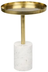 Mesa de apoio em metal branco e dourado CAMELO Beliani