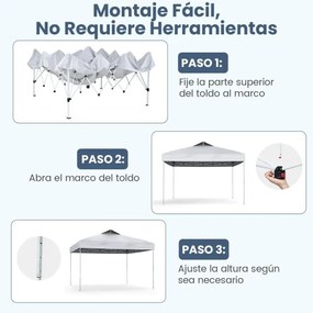 Tenda dobrável 295 x 295 cm para jardim, feiras, eventos com bolsa de transporte teto ventilado branca