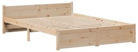 Cama sem colchão 140x190 cm madeira de pinho maciça
