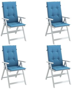 Almofadões para cadeiras altas4 pcs mesclado tecido azul
