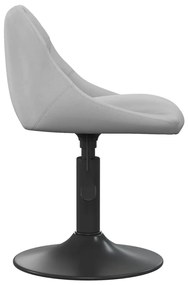 Cadeiras de jantar giratórias 6 pcs veludo cinzento-claro