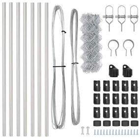 Conjunto de Postes de Cerca Prateado 0.8 x 10 m Aço Galvanizado