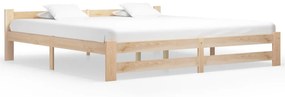 Estrutura de cama madeira de pinho maciça 200x200 cm
