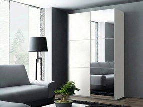 Roupeiro Honolulu 229, Branco, 215x122x65cm, 127 kg, Portas para roupeiro: Deslizante, Número de prateleiras: 4, Número de prateleiras: 4