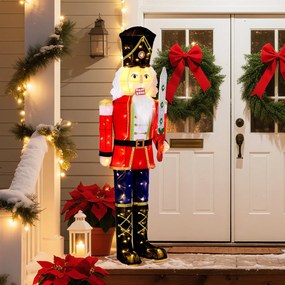 Decoração de Natal Anjo Luz 1,58 m Anjo 3D com Halo Brilhante e Flauta 250 LEDs Clipes de Cabo e Estacas Decoração de Natal Branca