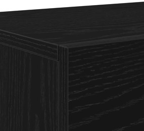 Armário para TV vidaXL Preta Carvalho 150x30x50 cm em Madeira Derivada