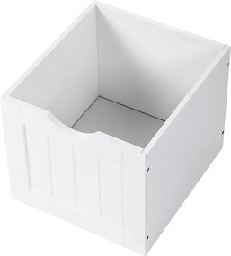 Armário de casa de banho com 2 gavetas 30 x 89 x 30 cm Branco