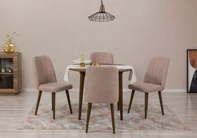 Conjunto de Mesa de Jantar Extensível e Cadeiras (5 Peças) Vina – Nogu