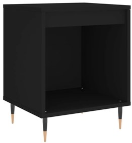 Mesa de cabeceira 40x35x50 cm derivados de madeira preto