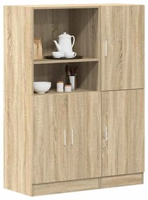 vidaXL Conj. móveis de cozinha 2 pcs deriv. de madeira carvalho sonoma