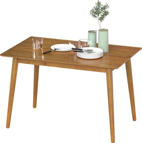 Mesa de jantar de design 120 x 75 x 76 cm (CADEIRAS NÃO INCLUIDAS) com tampo grande para 4 a 6 pessoas, castanha